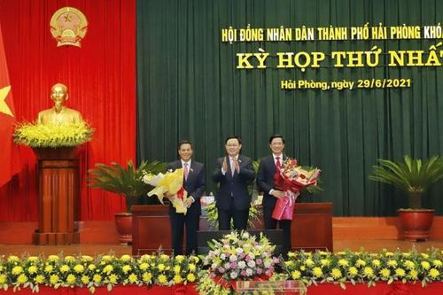 Chủ tịch Quốc hội Vương Đình Huệ dự kỳ họp thứ nhất HĐND TP. Hải Phòng khóa XVI