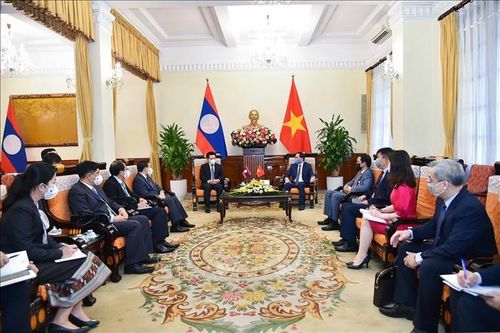 Bộ trưởng Ngoại giao Bùi Thanh Sơn tiếp Bộ trưởng Ngoại giao Lào