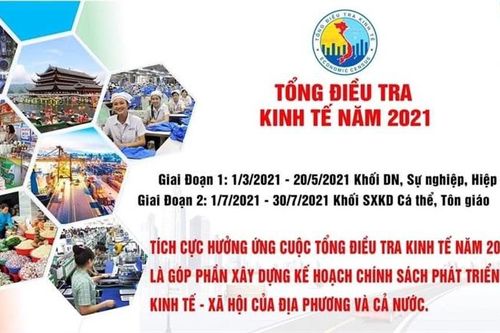 Từ ngày 1-7: Tổng điều tra kinh tế các cơ sở sản xuất kinh doanh cá thể, cơ sở tôn giáo, tín ngưỡng