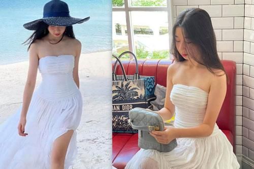 Con gái ruột hoa hậu Nguyễn Thị Huyền ở tuổi dậy thì: Mặt xinh, dáng nuột nà