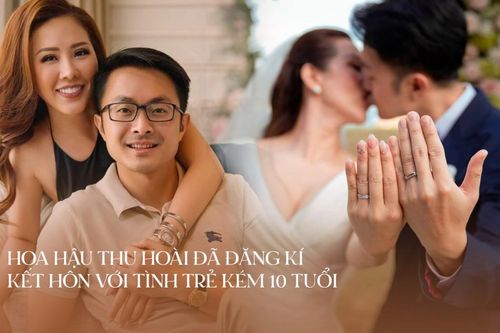 Hoa hậu Thu Hoài kết hôn với tình trẻ kém 10 tuổi: 'Số phận đã thay 2 đứa quyết định tất cả'