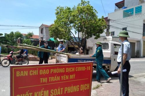 Hưng Yên: Phong tỏa thêm 4 khu dân cư huyện Yên Mỹ phòng, chống dịch Covid-19
