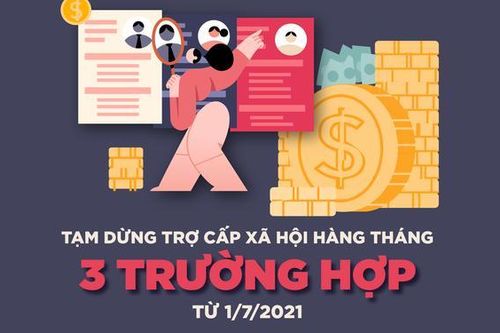 3 trường hợp tạm dừng hưởng trợ cấp xã hội từ 1/7/2021