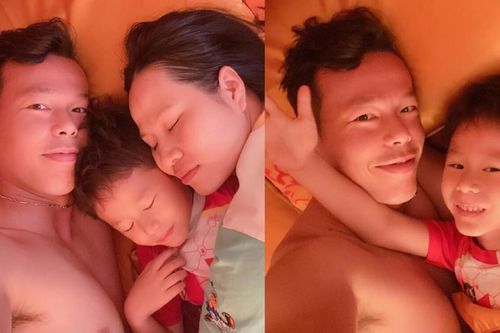 'Ông chú' Tấn Trường khoe ảnh 'giường chiếu' với bà xã sau bao ngày xa cách