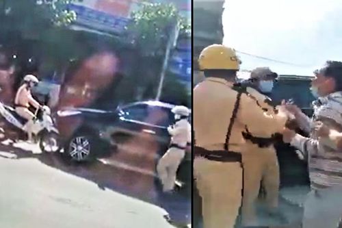 Tài xế cho ô tô chạy lùi như bay trên quốc lộ, chống đối cảnh sát giao thông