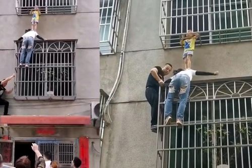 Hành động của cô gái trẻ khi phát hiện bé gái lơ lửng ngoài ban công