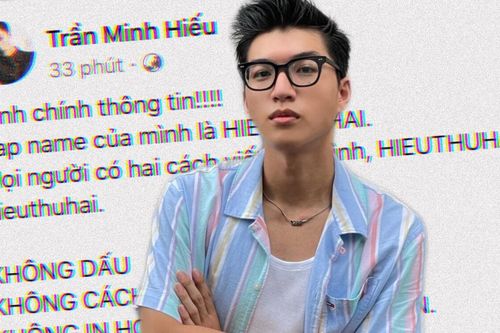 HIEUTHUHAI đính chính rap name, sẵn sàng block nếu ai cố tình viết sai tên