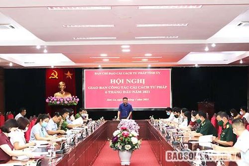 Hội nghị giao ban công tác cải cách tư pháp 6 tháng đầu năm 2021