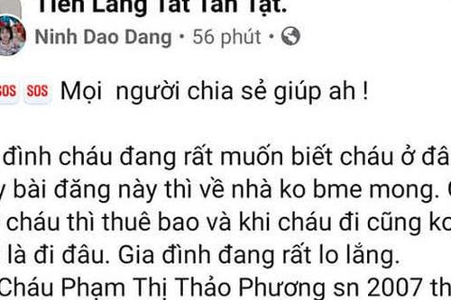 Hải Phòng: Xin phép đi học thêm, nữ sinh lớp 9 không trở về