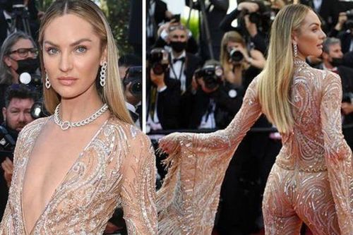 Siêu mẫu Candice Swanepoel diện đồ táo bạo trên thảm đỏ Cannes