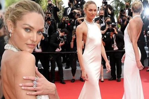 'Thiên thần nội y' Candice Swanepoel diện mốt ngực trần trên thảm đỏ LHP Cannes