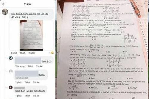 Tung đề lên mạng nhờ giải, 1 học sinh bị đình chỉ thi