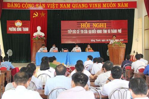 Tiếp xúc cử tri tại phường Đông Thanh, thành phố Đông Hà