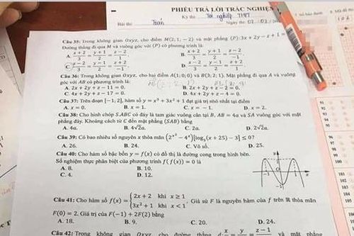 Đình chỉ thí sinh gửi đề Toán ra ngoài nhờ làm hộ