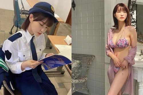 Nữ cảnh sát xinh đẹp gây 'bão' mạng hóa ra là 'siêu vòng một' Nhật Bản