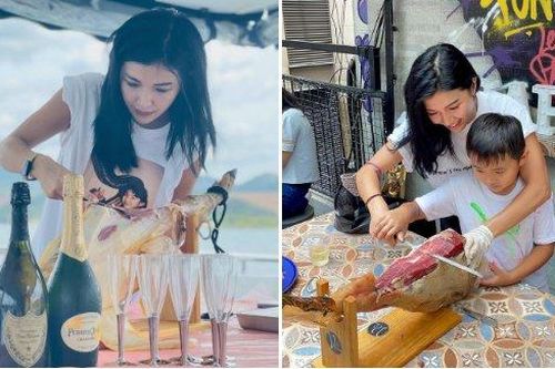 Diễn viên xinh đẹp Hong Kong bán thịt heo mưu sinh qua mùa dịch