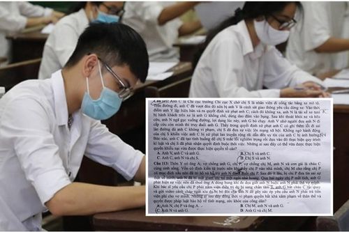 Đề thi môn giáo dục công dân bị đánh giá là phản cảm, tình huống đưa ra gay cấn như phim hành động
