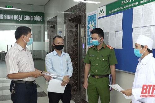 Các khu chung cư ở TP Thanh Hóa tăng cường chống dịch COVID-19