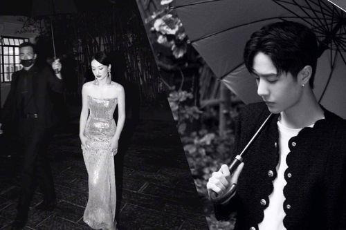 Khoảnh khắc thời trang của Vương Nhất Bác, Châu Tấn đẹp đến nao lòng khi chụp hình với những chiếc ô
