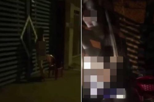 Clip: Cô gái không mặc đồ mang ghế ra ngồi trước cửa để hít khí trời lúc nửa đêm