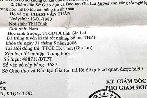 Tin mới vụ Chỉ huy trưởng quân sự xã dùng bằng giả để thăng tiến