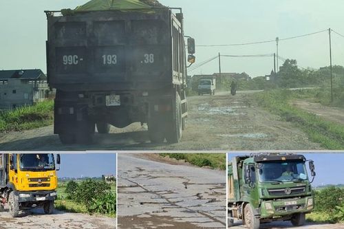 Lợi dụng dịch COVID-19, 'binh đoàn' xe quá tải cày nát đê sông Đuống mùa mưa bão