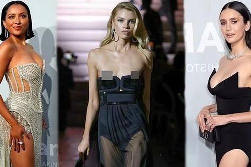 AmfAR Gala: Thiên thần nội y bị tụt váy hớ hênh khi catwalk, loạt sao khoe vòng 1 bốc lửa