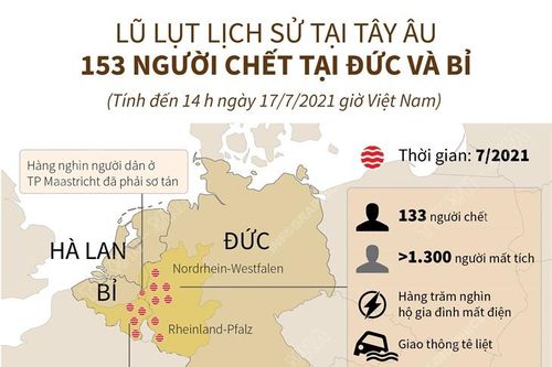 Lũ lụt lịch sử tại châu Âu: 153 người chết tại Đức và Bỉ