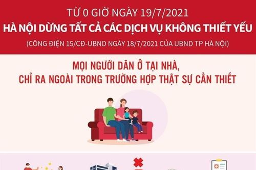 Hà Nội dừng tất cả các dịch vụ không thiết yếu