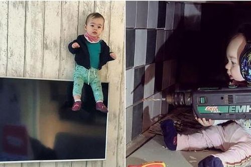 Thót tim với bộ ảnh 'anh bô' ở nhà trông con: Quá nhây, quá mạo hiểm!