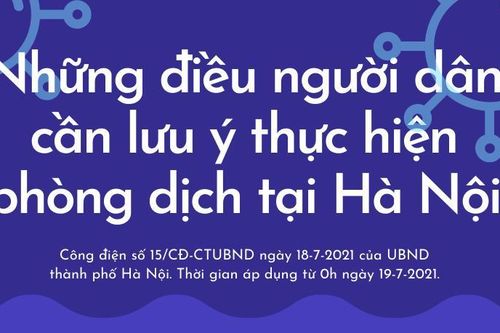 Những điều người dân cần lưu ý thực hiện phòng dịch tại Hà Nội