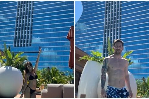 Messi khoe cơ bụng '6 múi', bà xã lộ đường cong gợi cảm