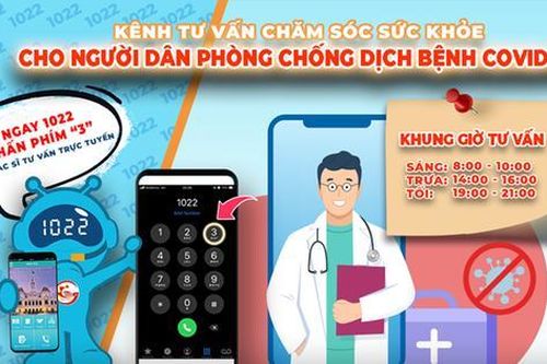 Tư vấn sức khỏe, phòng chống COVID-19 qua cổng thông tin 1022