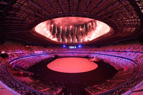 Quang cảnh tuyệt đẹp tại buổi lễ khai mạc Olympic Tokyo 2020
