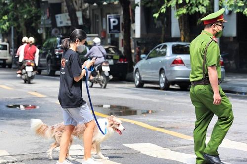 Hà Nội: Xử phạt 2 triệu đồng đối với cô gái dắt chó đi dạo trong buổi đầu giãn cách xã hội