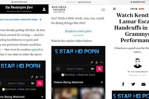 Nhiều trang web lớn bị chèn nội dung khiêu dâm