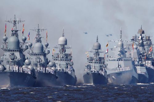 100 tàu chiến, máy bay quân sự tại lễ duyệt binh kỷ niệm thành lập Hải quân Nga