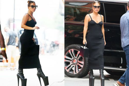 Lady Gaga xuống phố với giày cao 30 cm