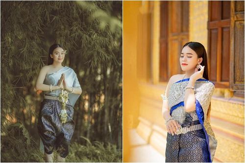 Diện trang phục dân tộc Khmer, 'thánh sún' Ngân Thảo gây sốt
