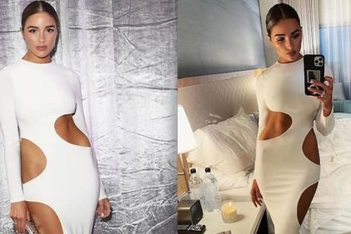 Hoa hậu Hoàn vũ Olivia Culpo diện váy 'thủng' lỗ chỗ để lộ đường cong