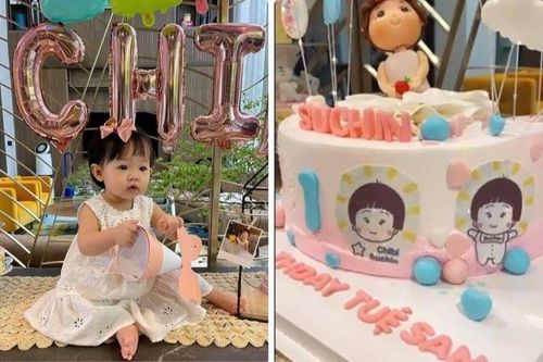 Suchin xinh như công chúa trong tiệc thôi nôi, netizen dự đoán con gái Cường Đô La sẽ 'bốc siêu xe'