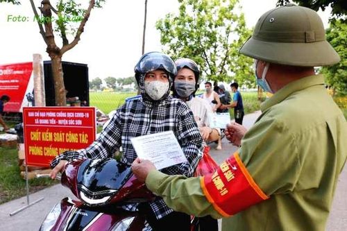365 chốt kiểm soát dịch Covid-19 được lập khắp các ngõ xóm tại huyện Sóc Sơn