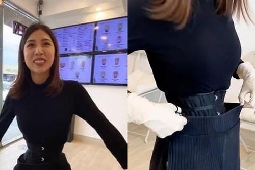 Cô gái Việt gây 'sốc' với vòng eo 46 cm bé như sắp gãy, Ngọc Trinh cũng phải cúi gập người