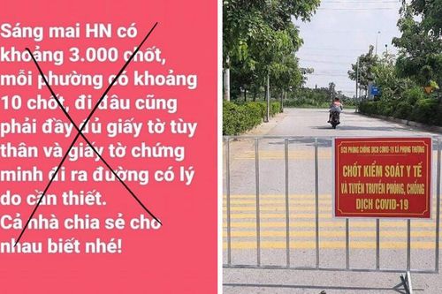 Phạt người tung tin 'Hà Nội lập 3.000 chốt kiểm soát'