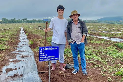 Không thi đấu, Công Phượng, Xuân Trường tất bật đi... trồng sầu riêng