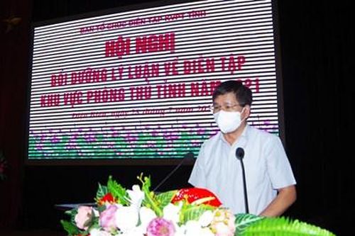 Tỉnh Điện Biên bồi dưỡng lý luận về diễn tập khu vực phòng thủ tỉnh năm 2021