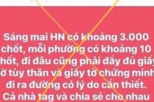 Hà Nội: Thêm 2 trường hợp tung tin '3.000 chốt kiểm dịch' bị xử lý