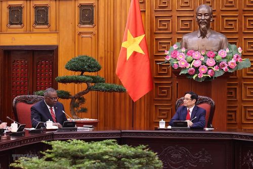Thủ tướng Phạm Minh Chính tiếp Bộ trưởng Quốc phòng Hoa Kỳ Austin