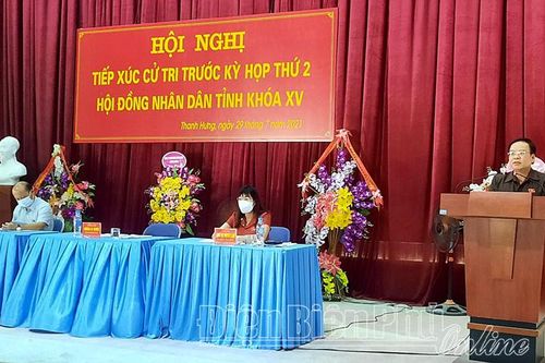 Phó Bí thư Thường trực Tỉnh ủy Mùa A Sơn tiếp xúc cử tri huyện Điện Biên