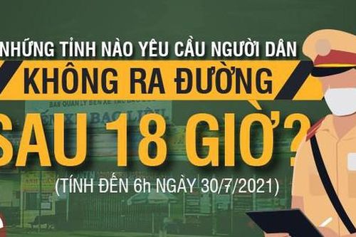 Những tỉnh nào yêu cầu người dân không ra đường sau 18 giờ?